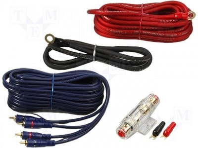 Монтажен КИТ кабели за автоусилвател KIT-LK10 Комплект за монтаж на автомобилен усилвател